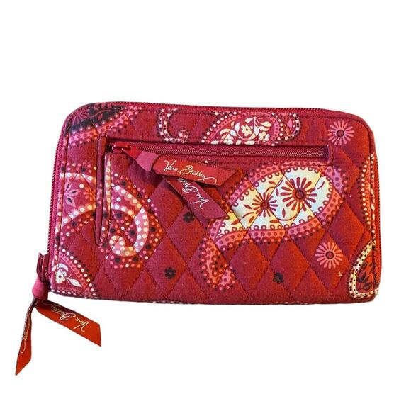 Vera Bradley Crossbody Purse With Matching Zippy Wristlet Wallet - Picture 10 of 11